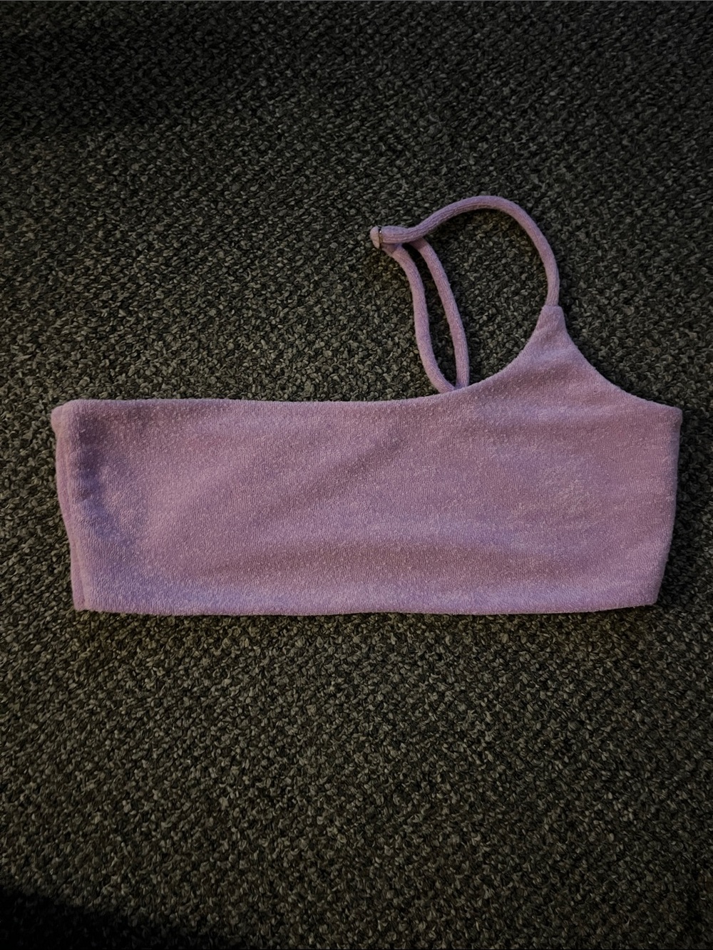 One-Shoulder Lavender Bathing Suit Top